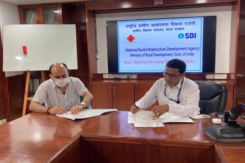 Signing of MoU between NRIDA and SBI